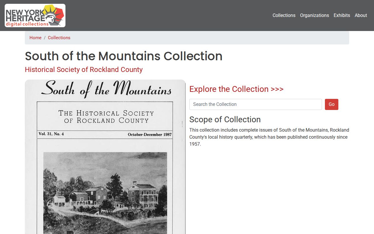 Orangetown city directory research in South of the Mountains collection